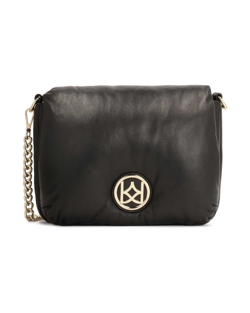 Kazar-Schwarze-Handtasche-mit-voluminösem-Puff