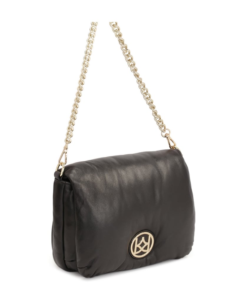 Kazar-Schwarze-Handtasche-mit-voluminösem-Puff