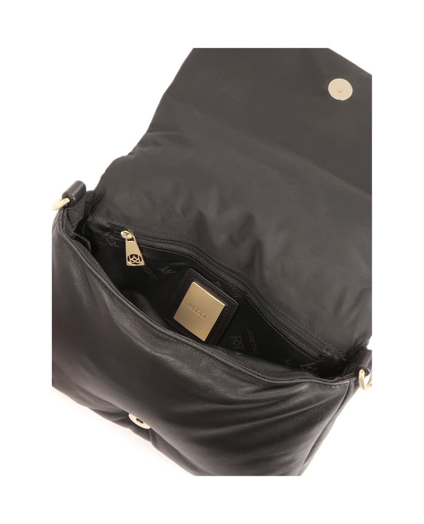 Kazar-Schwarze-Handtasche-mit-voluminösem-Puff
