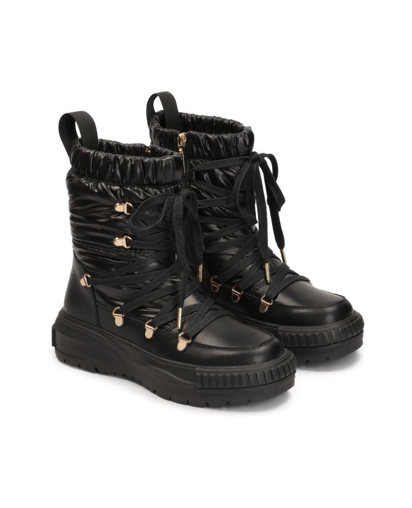 Kazar-Schneestiefel-aus-schwarzem-Stoff-und-ge