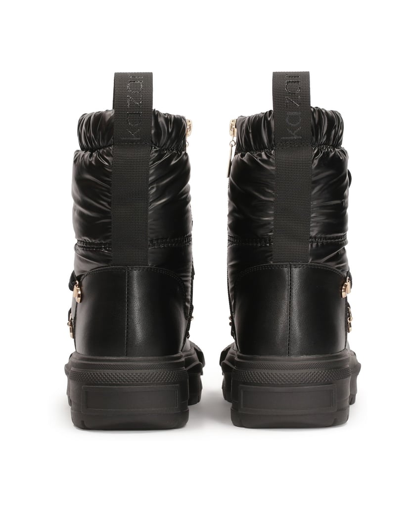 Kazar-Schneestiefel-aus-schwarzem-Stoff-und-ge