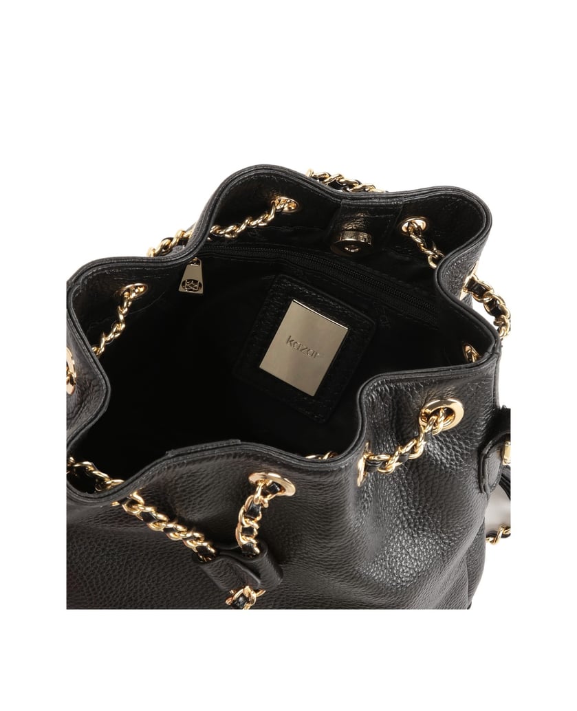 Kazar-Ledertasche-Handtasche-mit-Goldkette