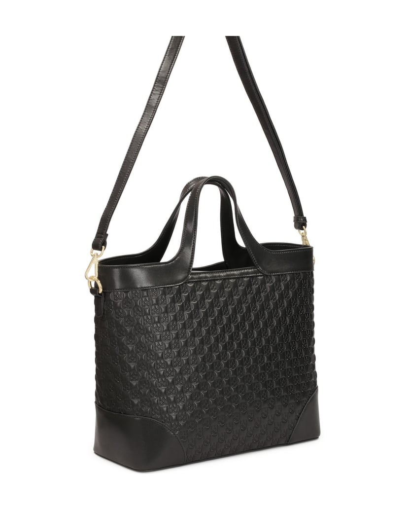 Kazar-Große-Handtasche-aus-Leder,-verziert-mit-schwarz