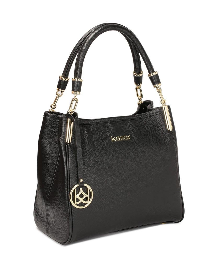 Kazar-Schwarze-Universalhandtasche-mit-Griffen-schwarz