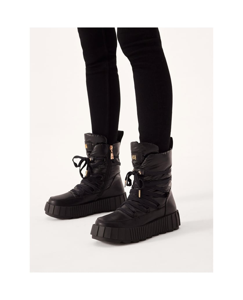 Kazar-Schwarze-Damen-Schneestiefel-mit-dicker-schwarz