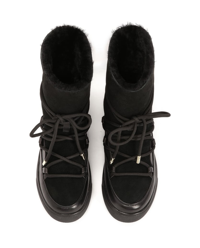 Kazar-Schwarze-Schneestiefel-mit-Obermaterial-schwarz