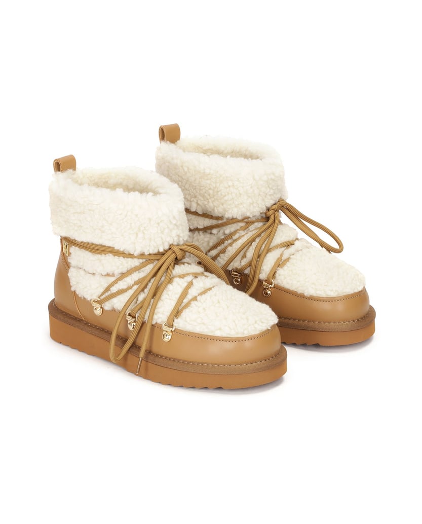 Kazar-Braune-und-cremefarbene-Damen-Schneestie-braun