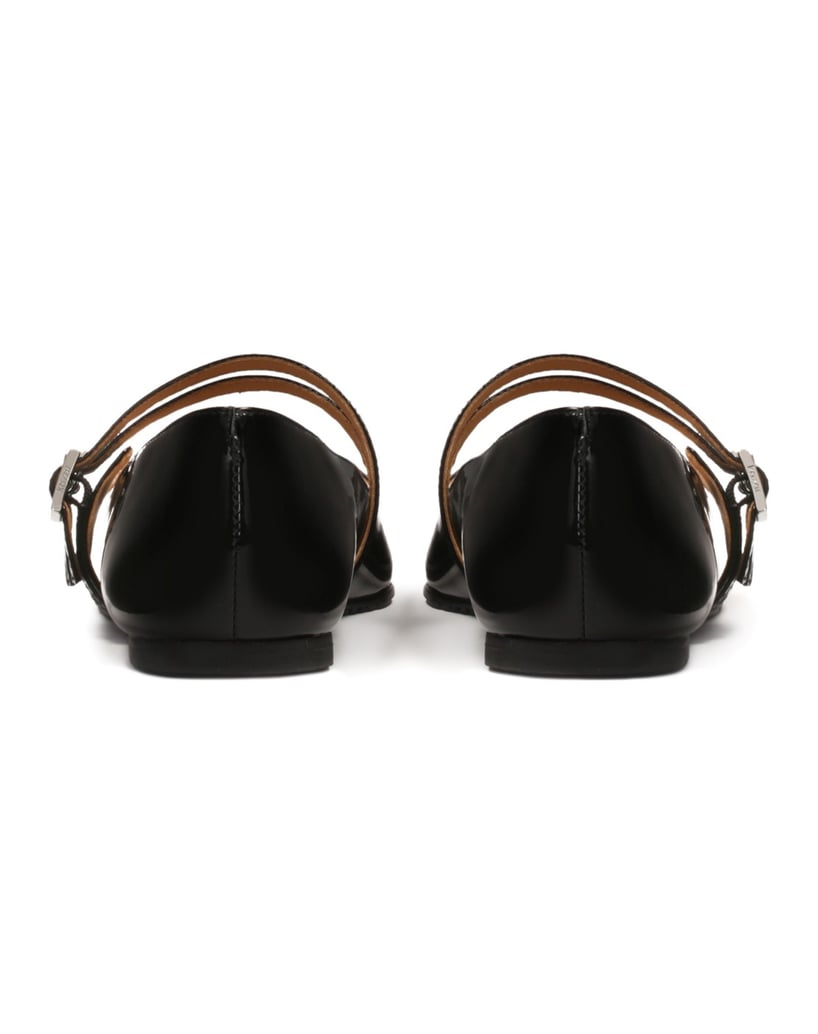 Kazar-Lackierte-Ballerinas-mit-zwei-Riemen-schwarz