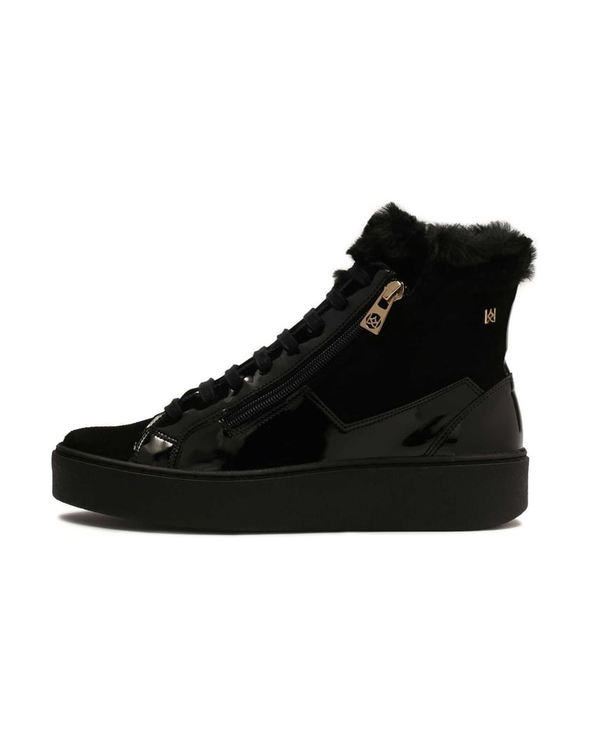Kazar-Isolierte-High-Top-Sneakers-mit-Reißvers-schwarz