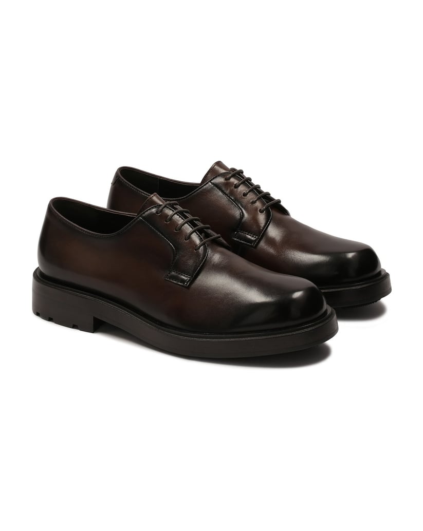 Kazar-Brown-derby-shoes-made-of-natural-leather-hnedá