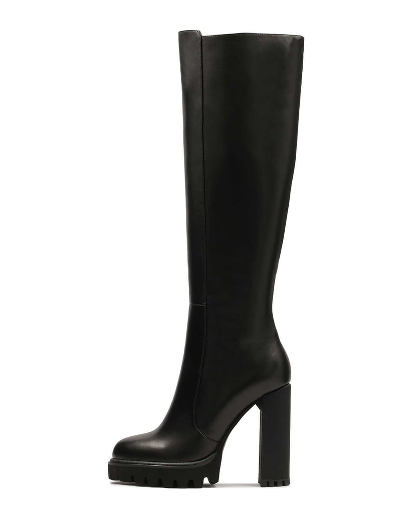 Kazar-Lederstiefel-mit-hohem-Absatz-und-Platea-schwarz