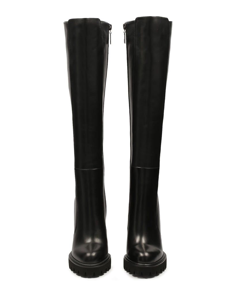 Kazar-Lederstiefel-mit-hohem-Absatz-und-Platea-schwarz