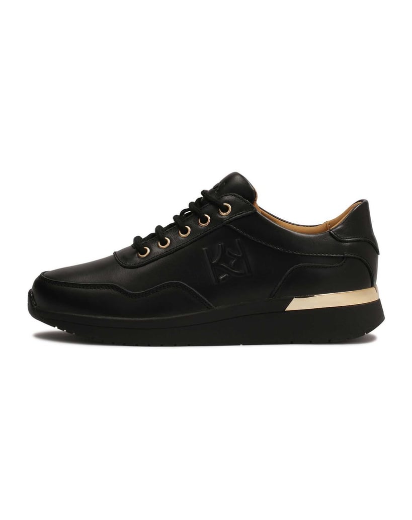 Kazar-Schwarze-Leder-Sneakers-mit-goldenen-Akz