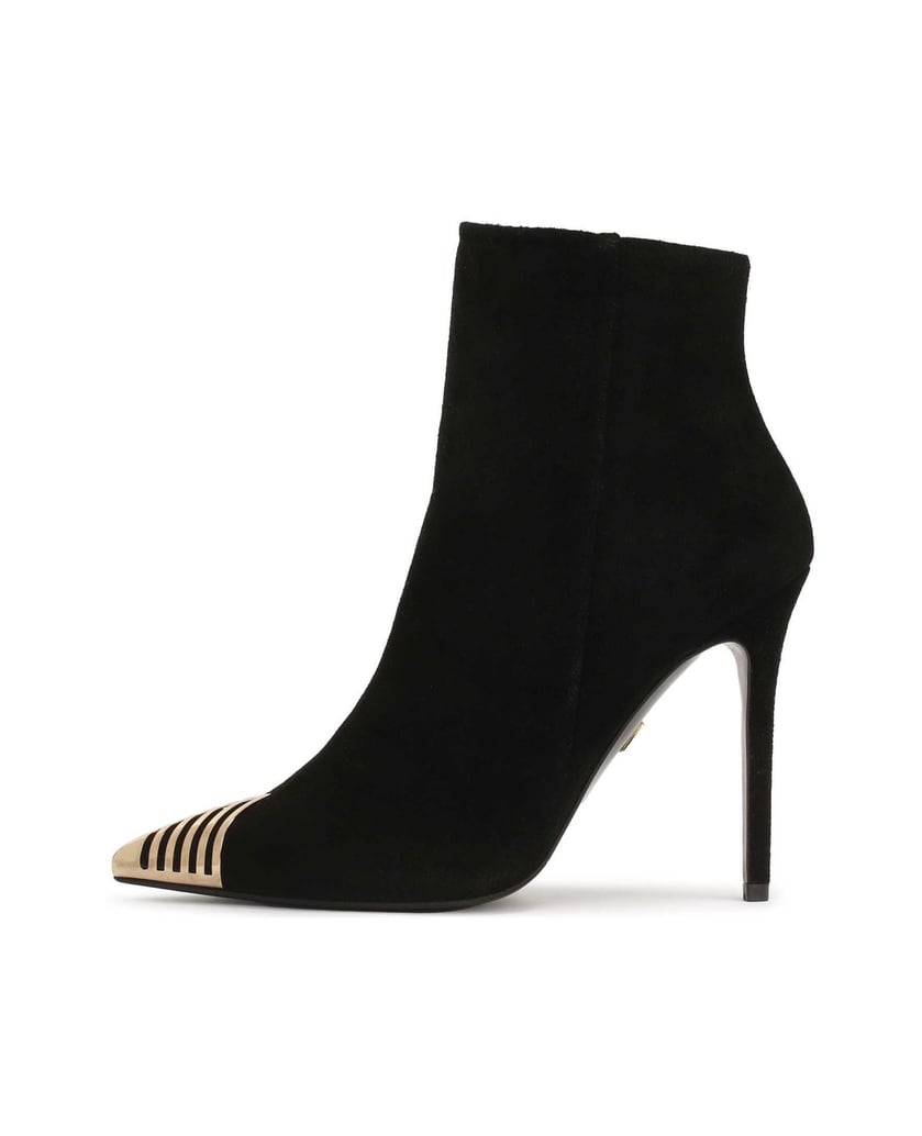 Kazar-Schwarze-Wildlederstiefel-mit-Metallspit-schwarz