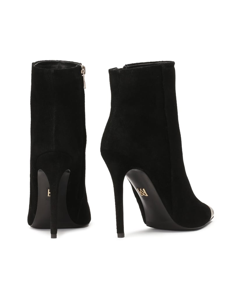 Kazar-Schwarze-Wildlederstiefel-mit-Metallspit-schwarz