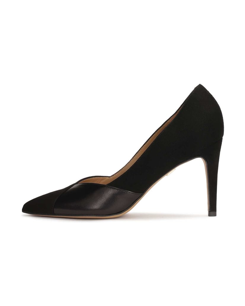 Kazar-Black-suede-and-smooth-leather-pumps-čierna