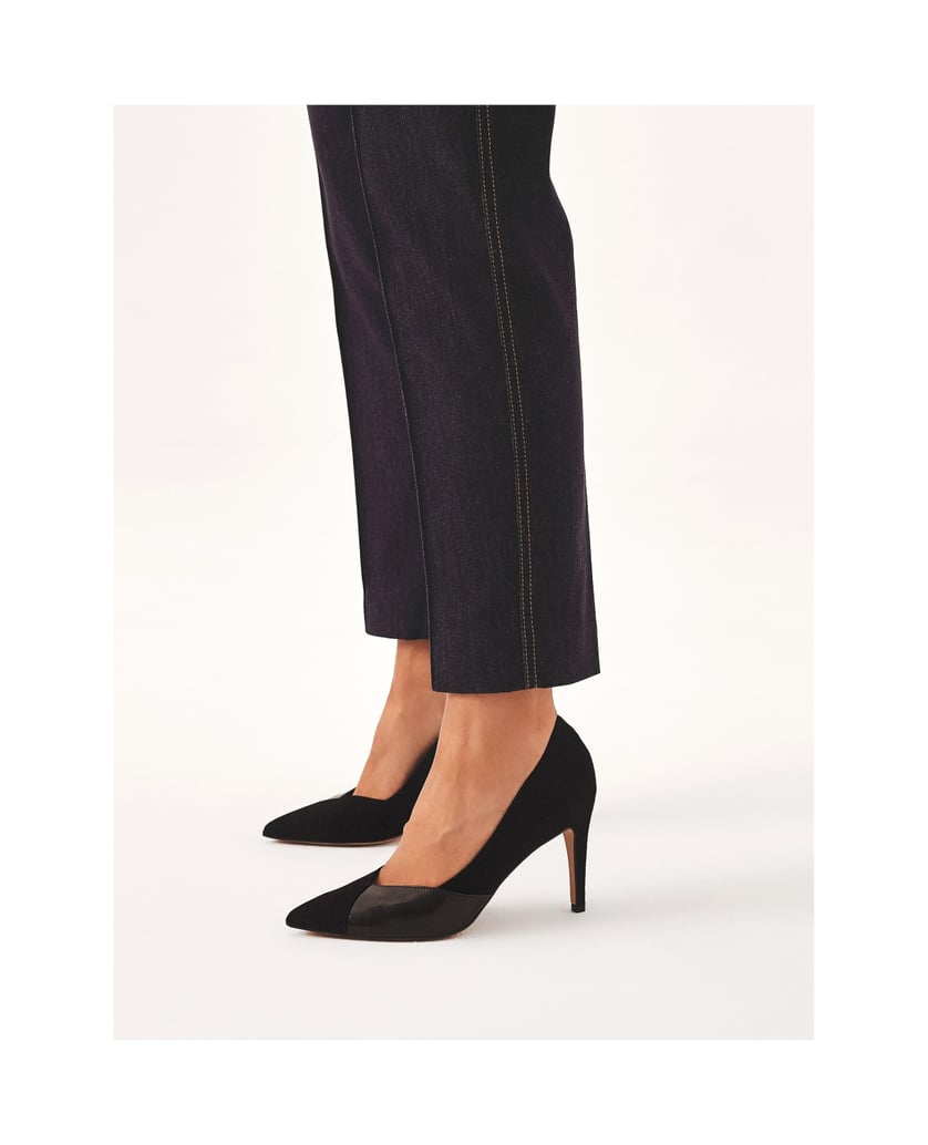 Kazar-Black-suede-and-smooth-leather-pumps-čierna