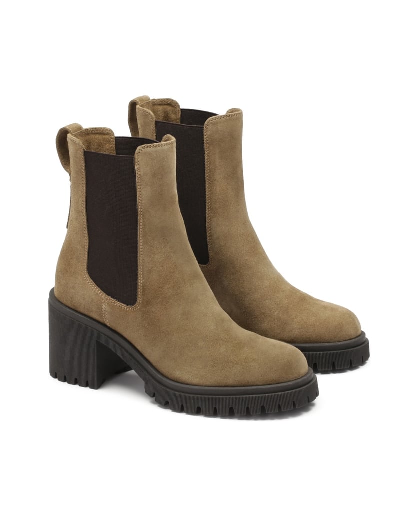 Kazar-Slip-on-suede-casual-style-boots-hnědá