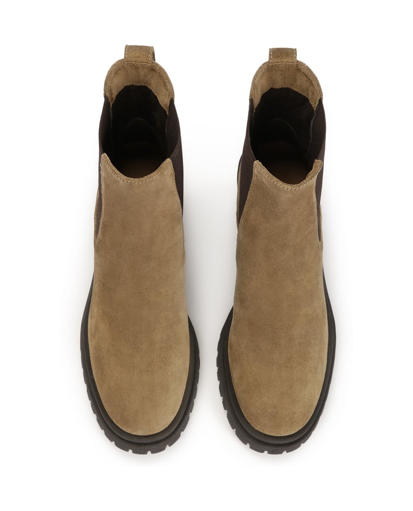 Kazar-Slip-on-suede-casual-style-boots-hnědá