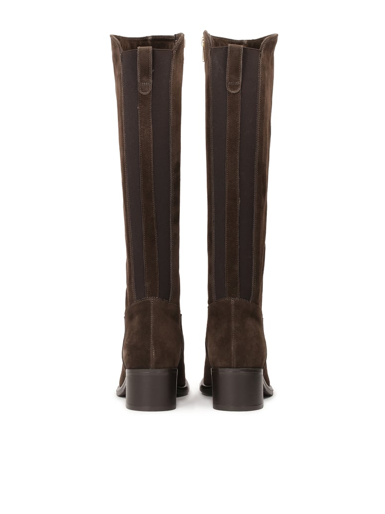 Kazar-Braune-Wildlederstiefel-mit-Gummizug-und