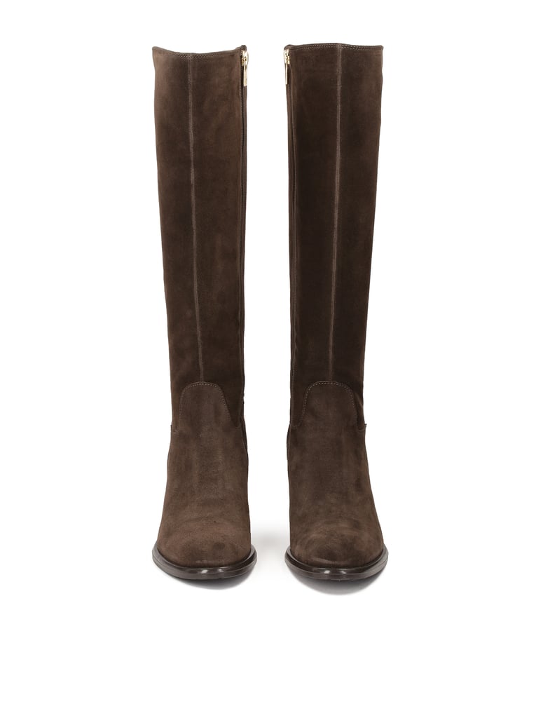 Kazar-Braune-Wildlederstiefel-mit-Gummizug-und