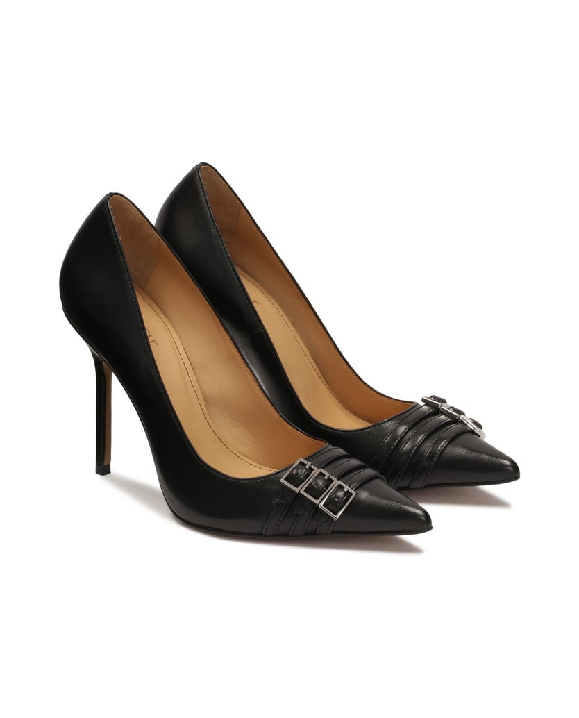 Kazar-Klassische-Lederstilettos-mit-drei-Rieme-schwarz