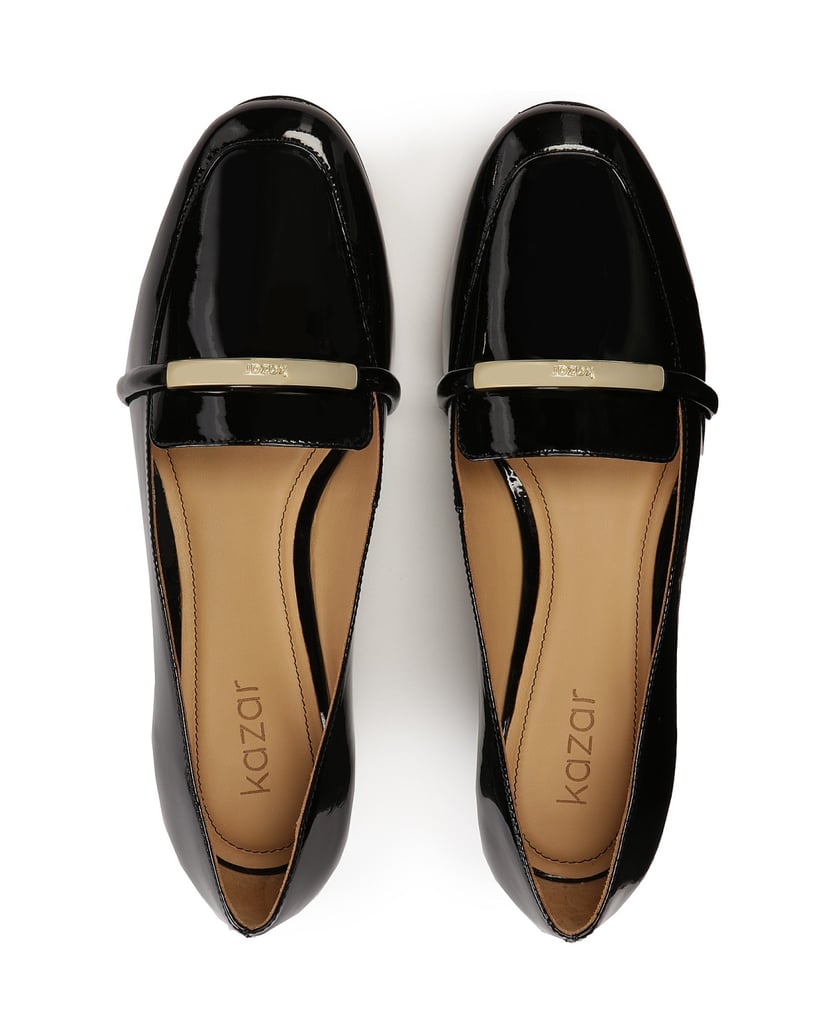 Kazar-Flat-patent-leather-pumps-černá