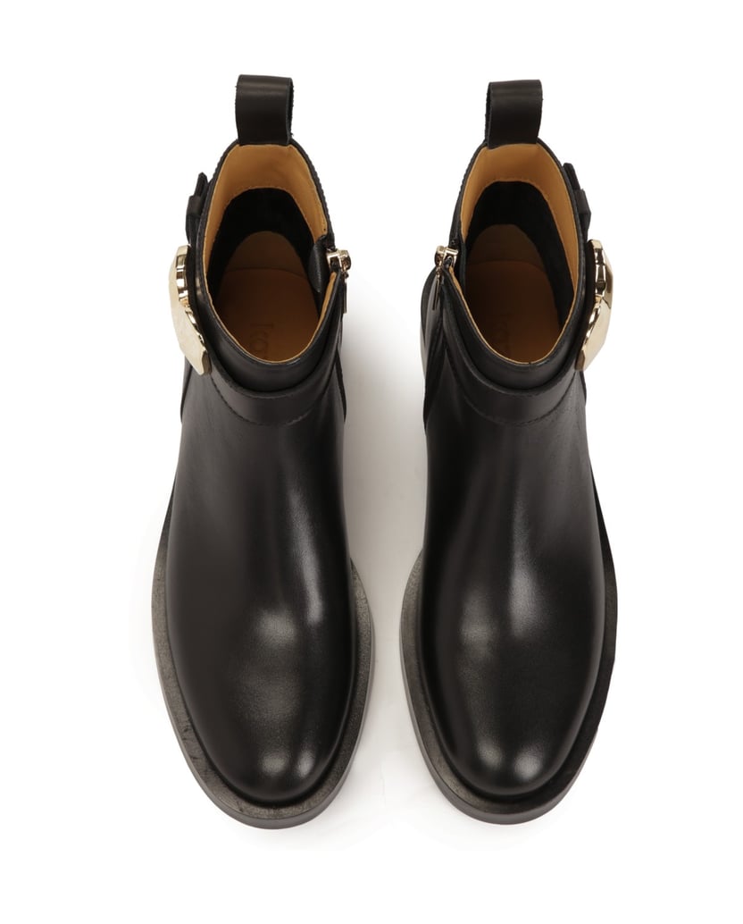 Kazar-Low-boots-decorated-with-a-metal-heart-černá