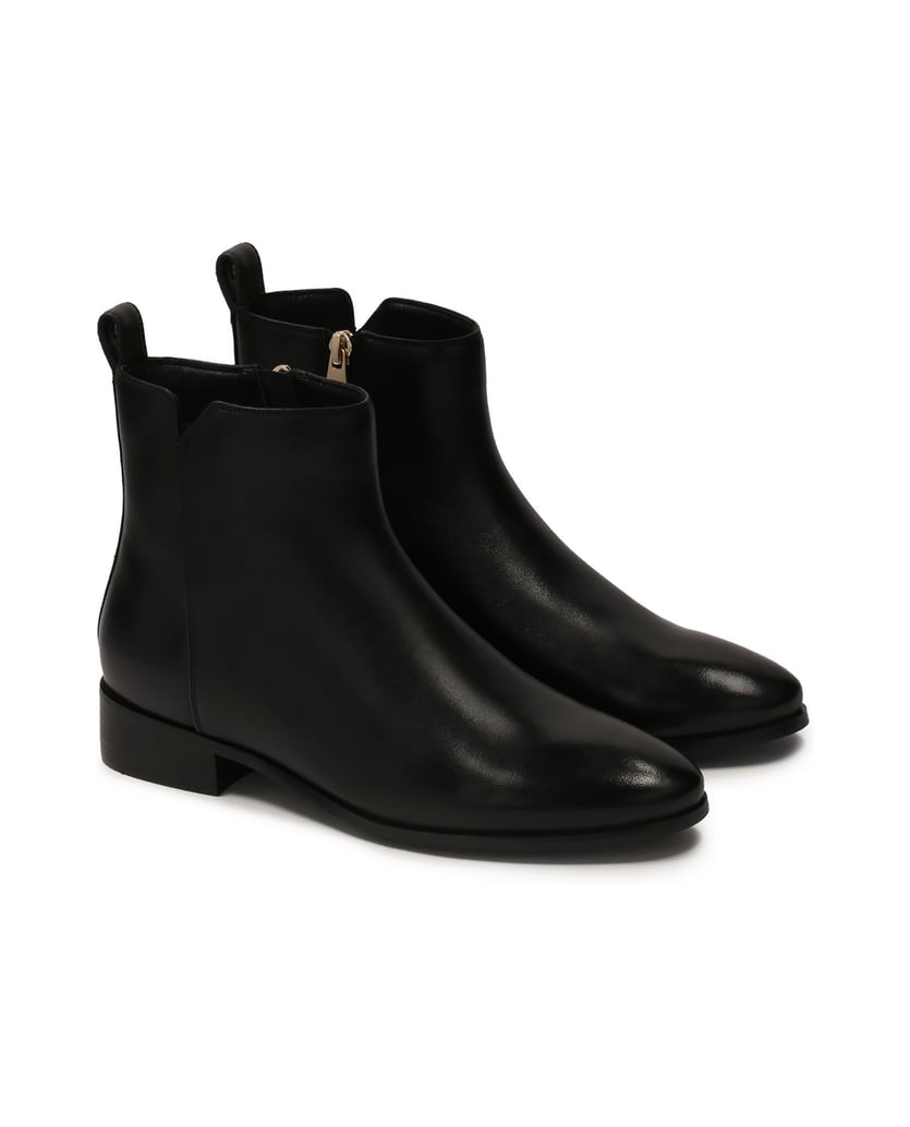 Kazar-Flat-boots-with-zipper-čierna