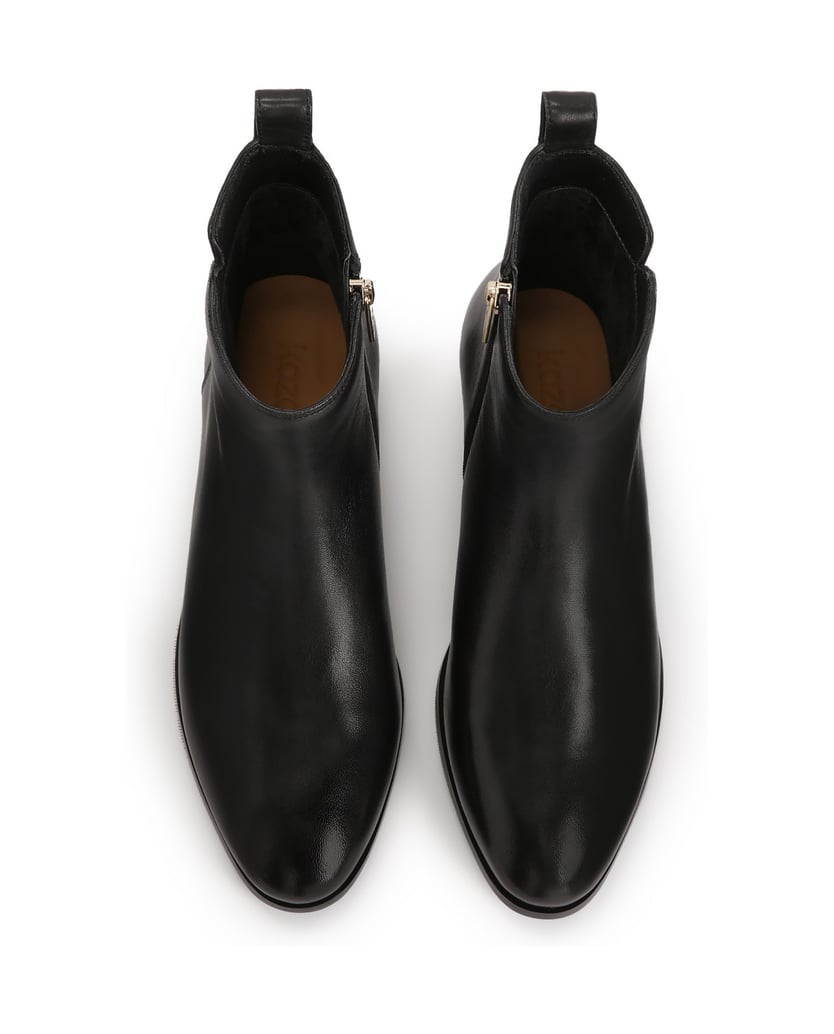 Kazar-Flat-boots-with-zipper-čierna