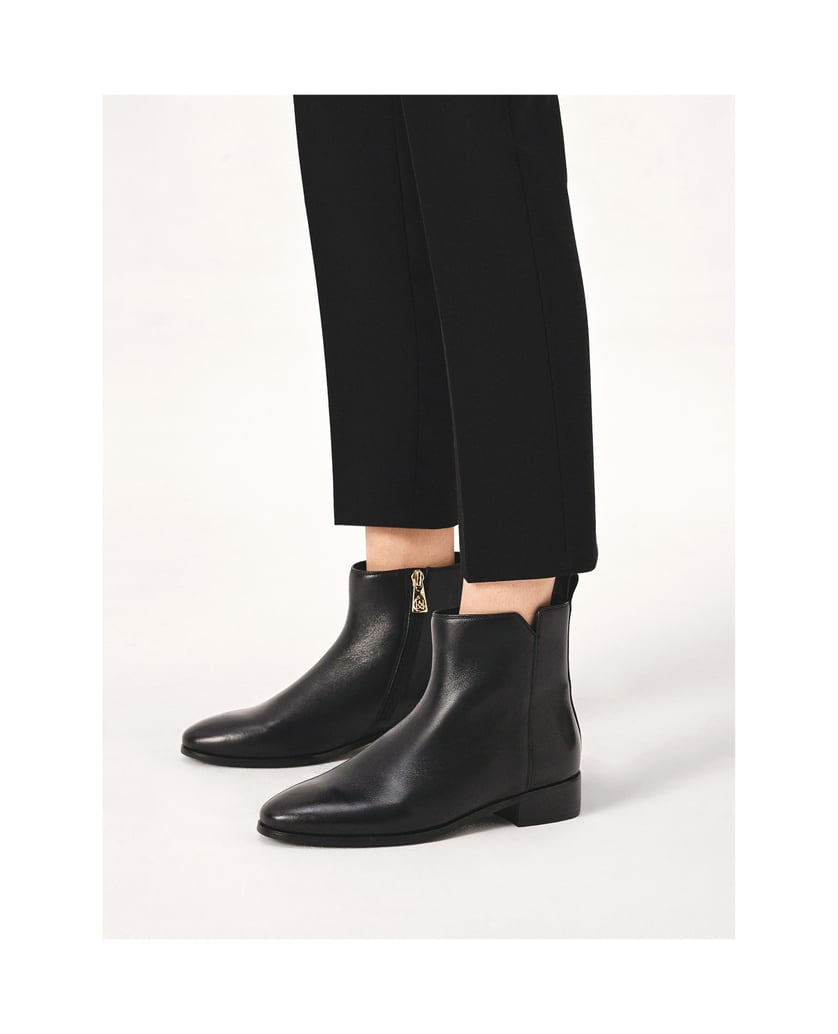 Kazar-Flat-boots-with-zipper-čierna