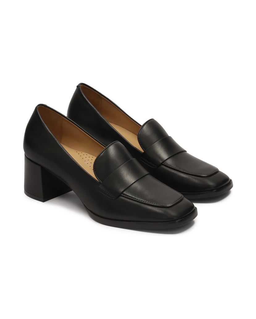 Kazar-Leather-lords-pumps-on-a-post-černá