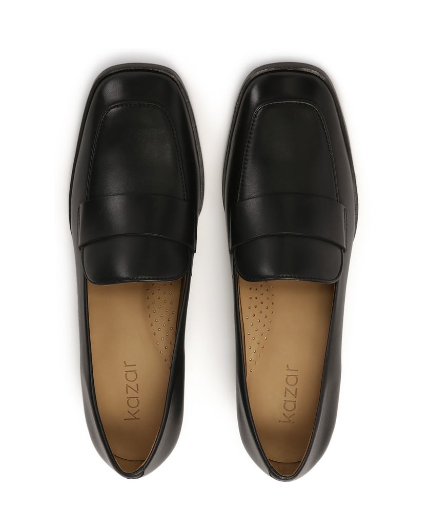 Kazar-Leather-lords-pumps-on-a-post-černá