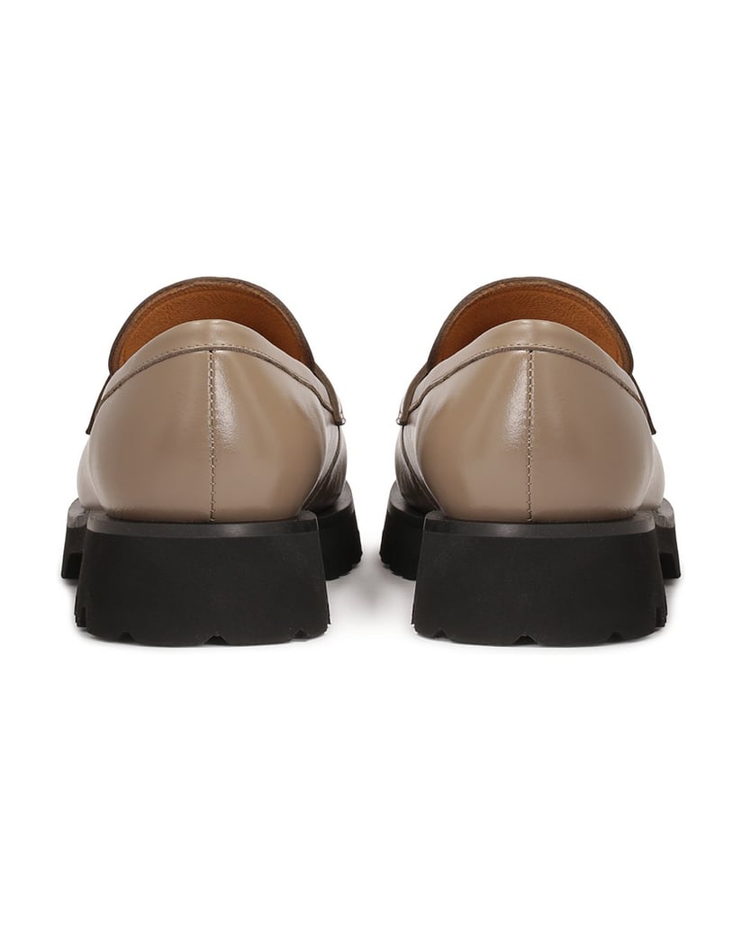 Kazar-Taupe-leather-loafers-with-contrasting-sole-tmavošedá