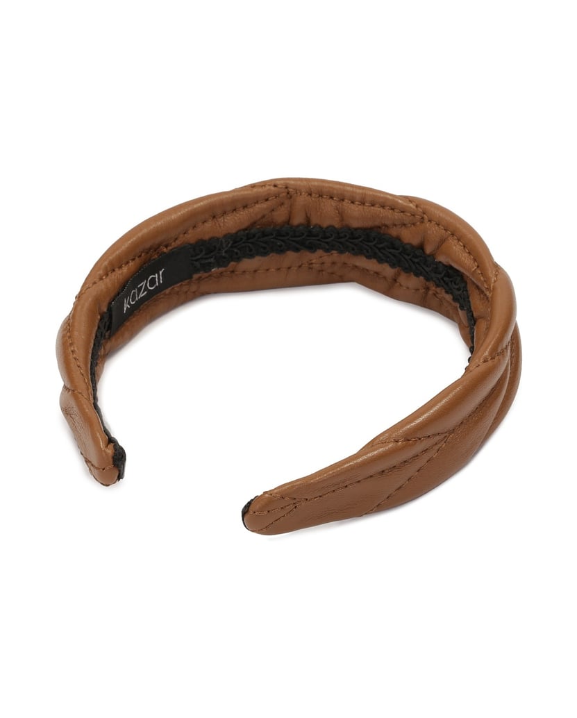 Kazar-Eleganter-Leder-Haarreif--mit-kleinem-KAZAR-Monogramm-camel