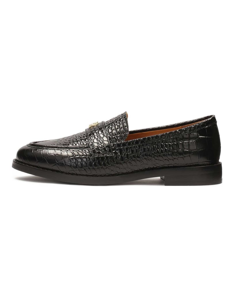 Kazar-Black-classic-embossed-leather-loafers-černá