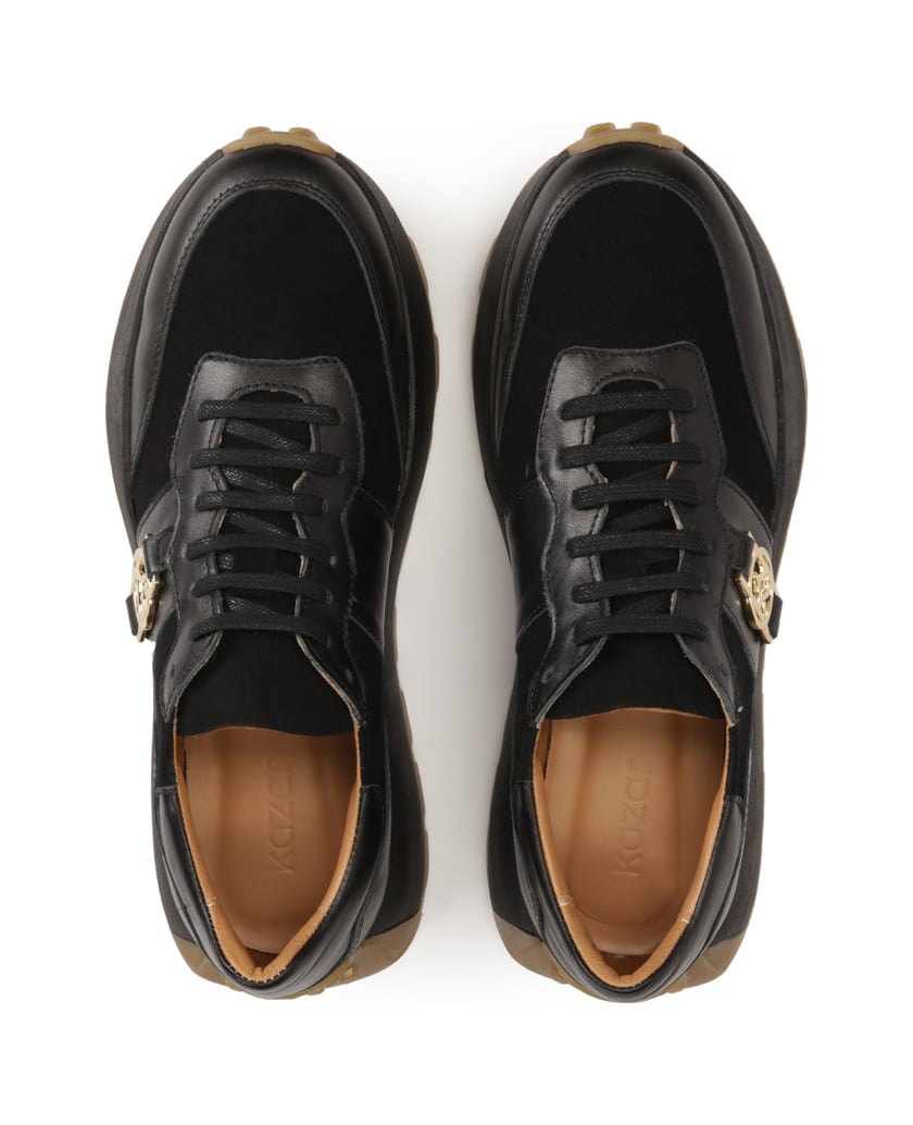 Kazar-Schwarze-Turnschuhe-mit-kontrastierender