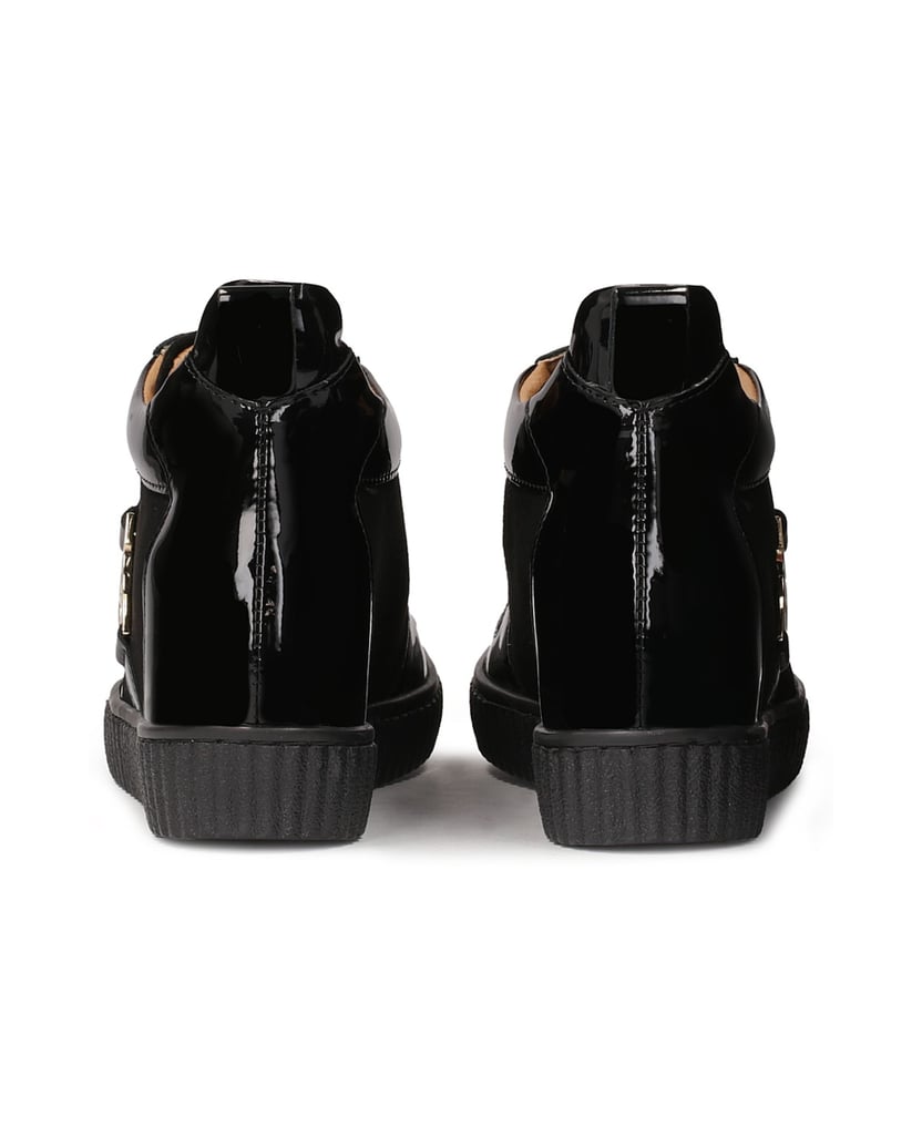 Kazar-Wildleder-Sneaker-mit-Lackleder-Elemente-schwarz