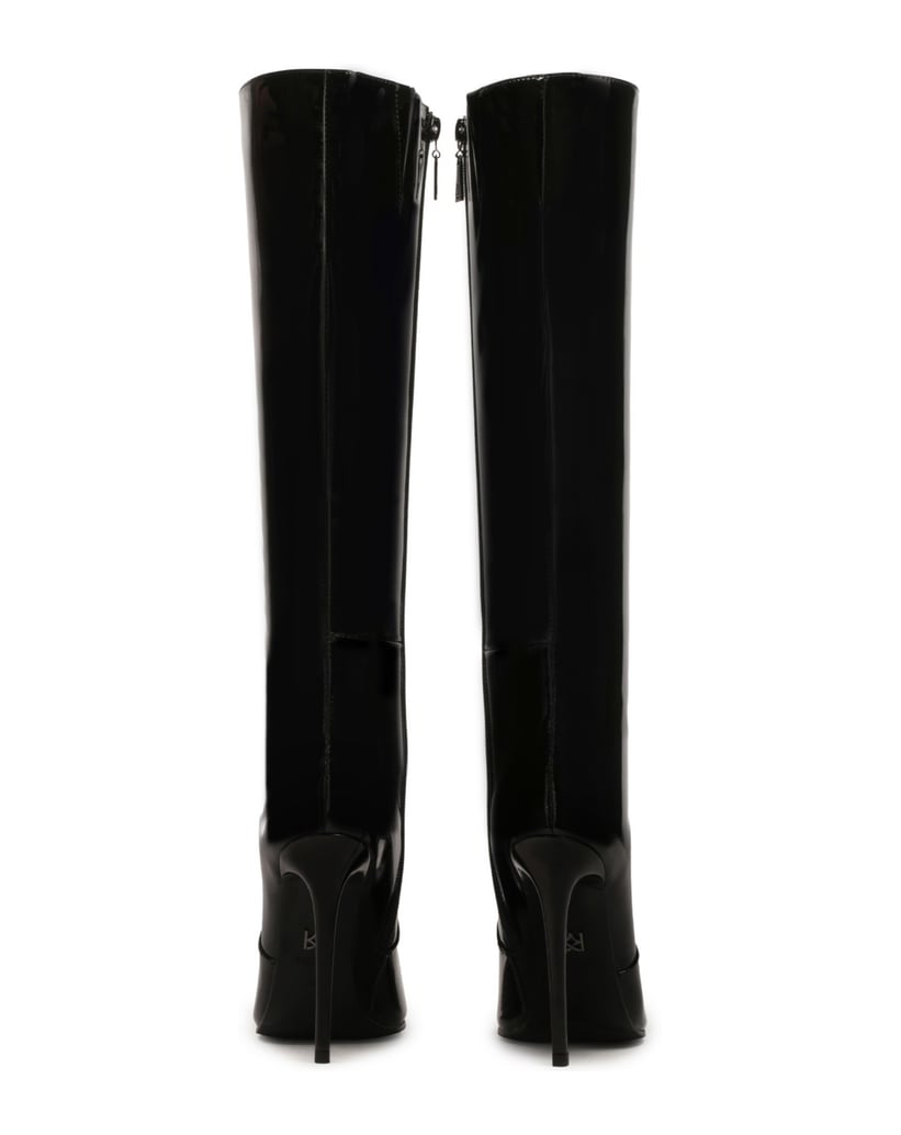 Kazar-Elegante-Stiefel-aus-Lackleder-mit-Stile-schwarz
