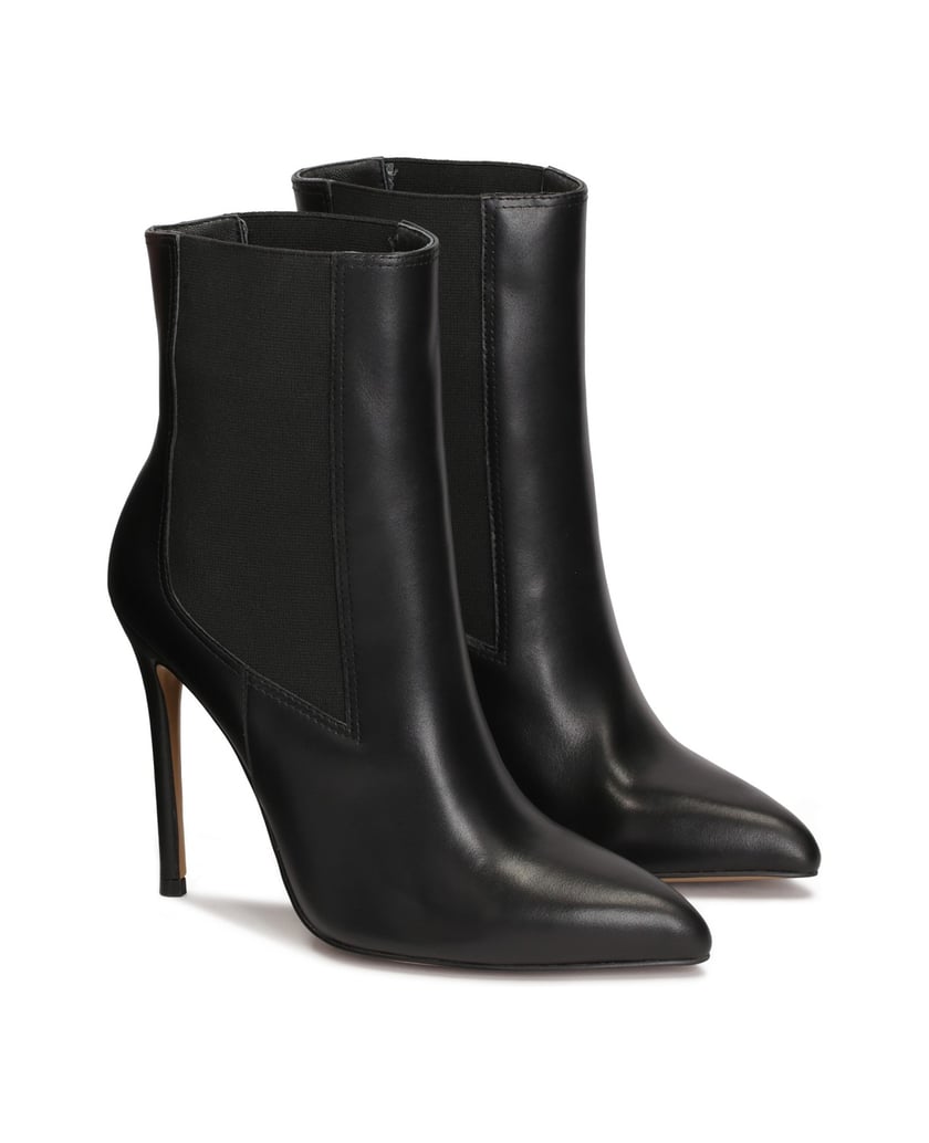 Kazar-Schwarze-Schlupfstiefel-mit-schmalem-Abs-schwarz