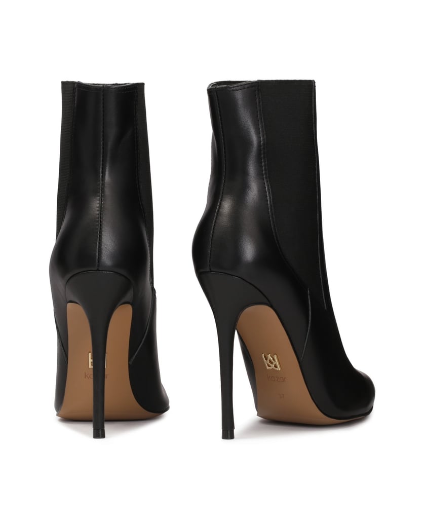 Kazar-Schwarze-Schlupfstiefel-mit-schmalem-Abs-schwarz