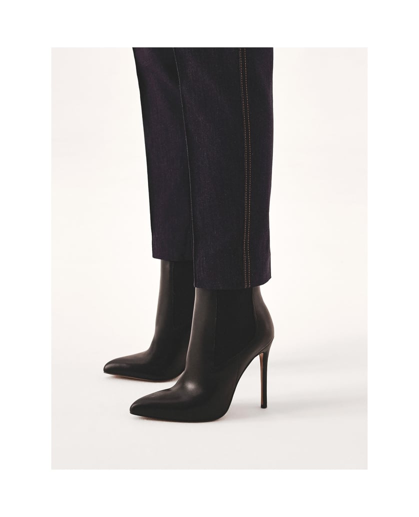 Kazar-Schwarze-Schlupfstiefel-mit-schmalem-Abs-schwarz