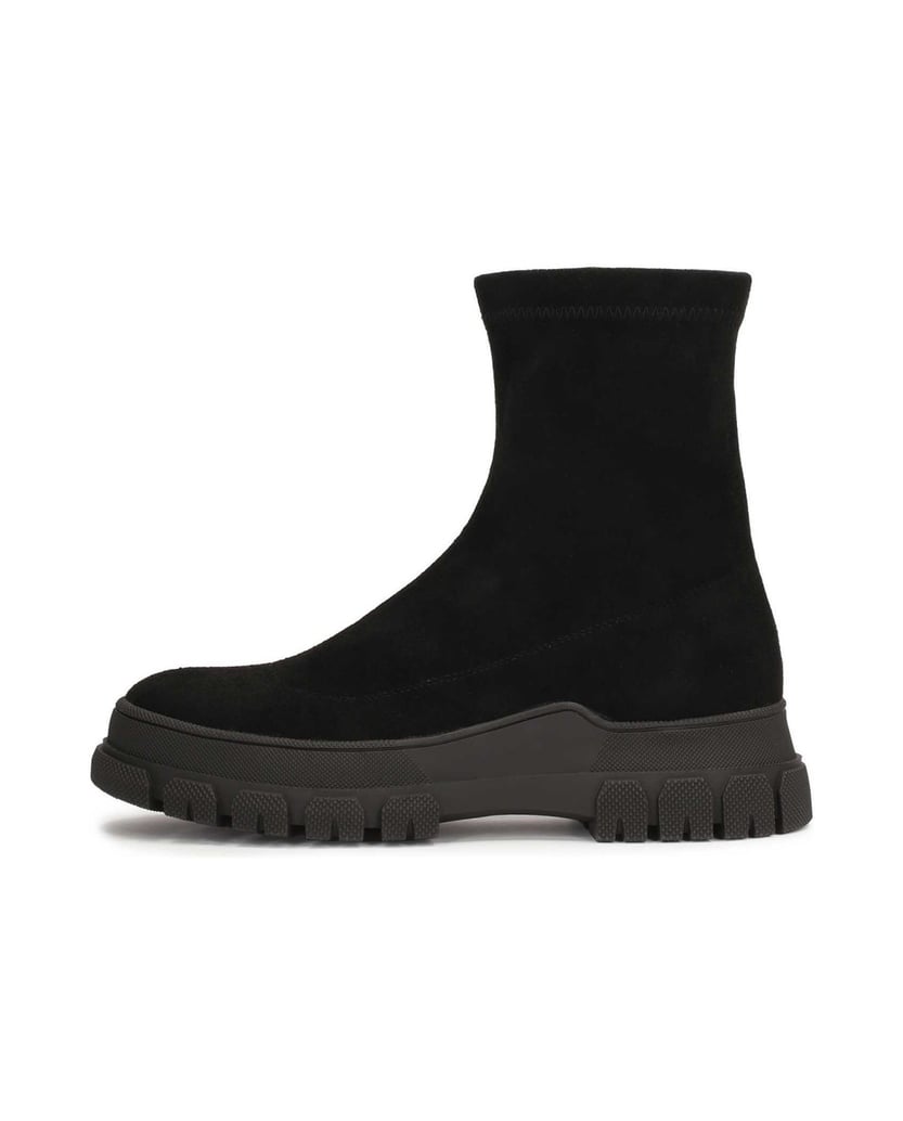 Kazar-Flache-Stiefel-mit-elastischem-Schaft-schwarz