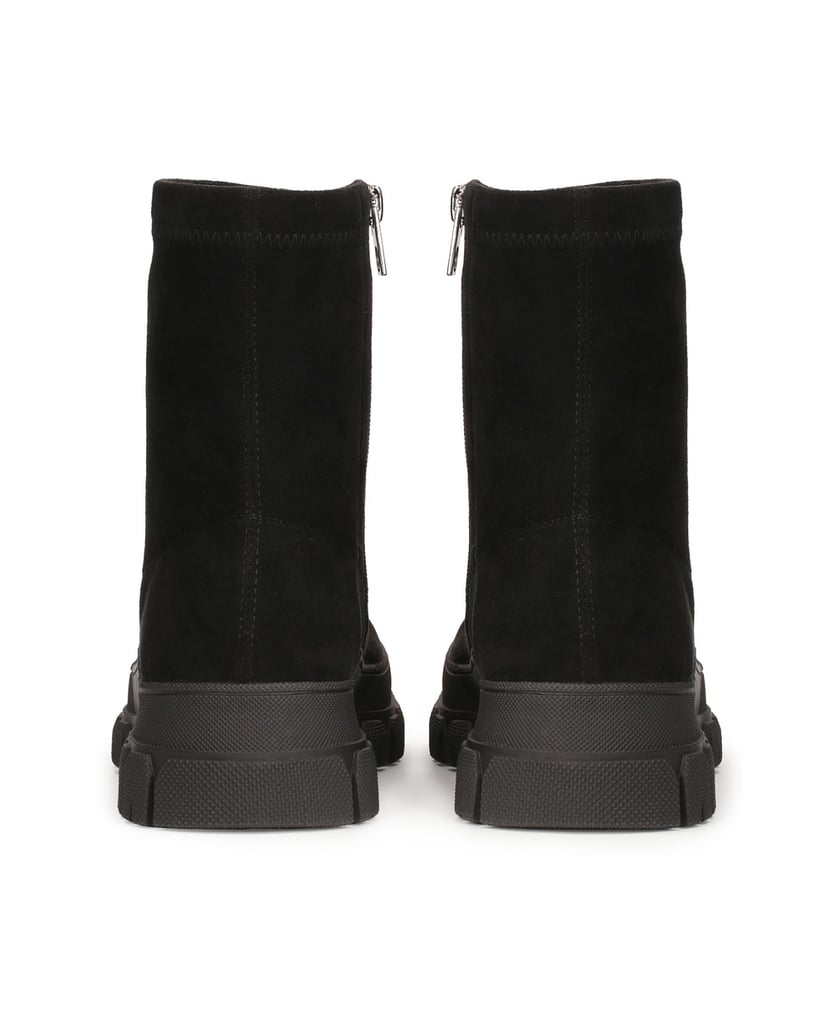 Kazar-Flache-Stiefel-mit-elastischem-Schaft-schwarz