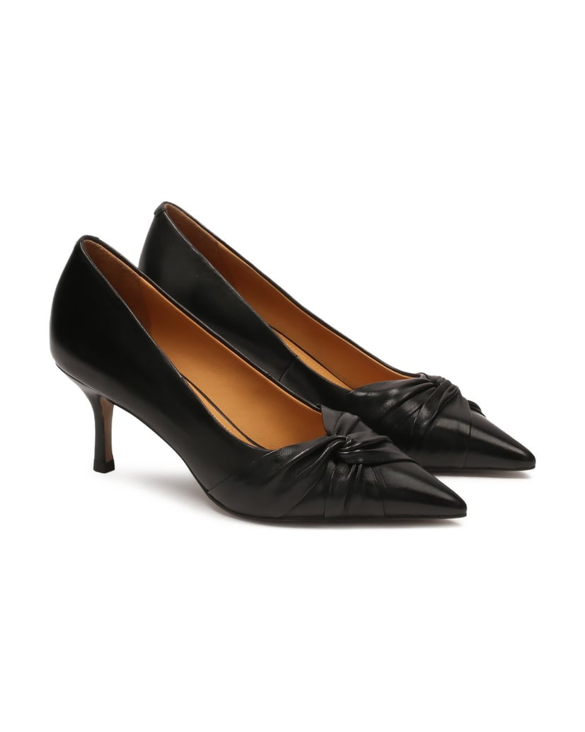 Kazar-Black-pumps-with-interlaced-embellishment-čierna