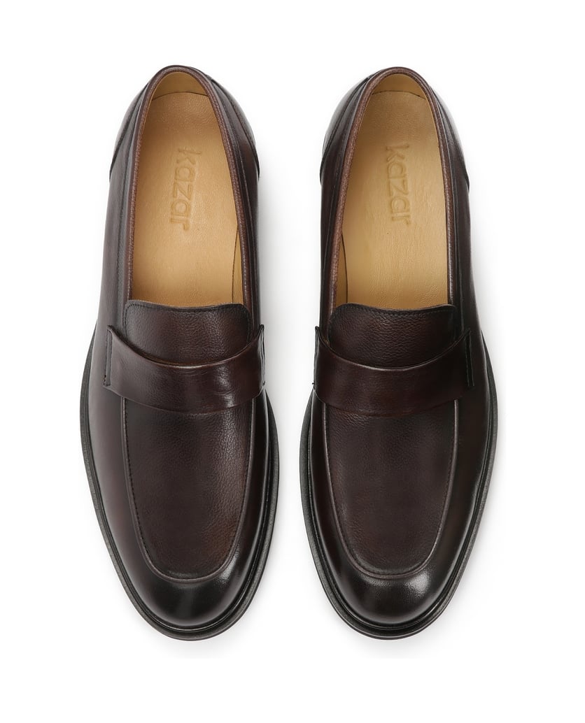 Kazar-Braune-Loafer-aus-Naturleder