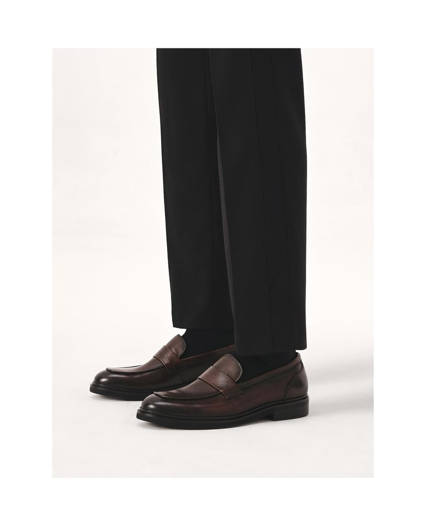 Kazar-Braune-Loafer-aus-Naturleder