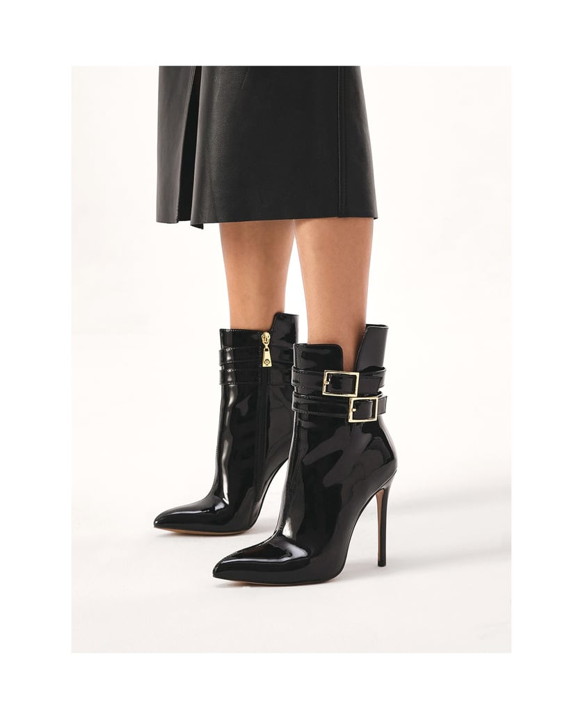 Kazar-Patent-leather-boots-with-a-fine-upper-černá