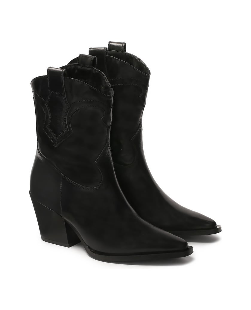 Kazar-Schwarze-Cowboystiefel-mit-verziertem-Sc