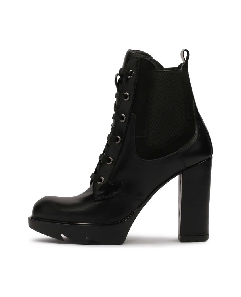 Kazar-Schnürstiefel-mit-Absatz-und-Plateau-schwarz